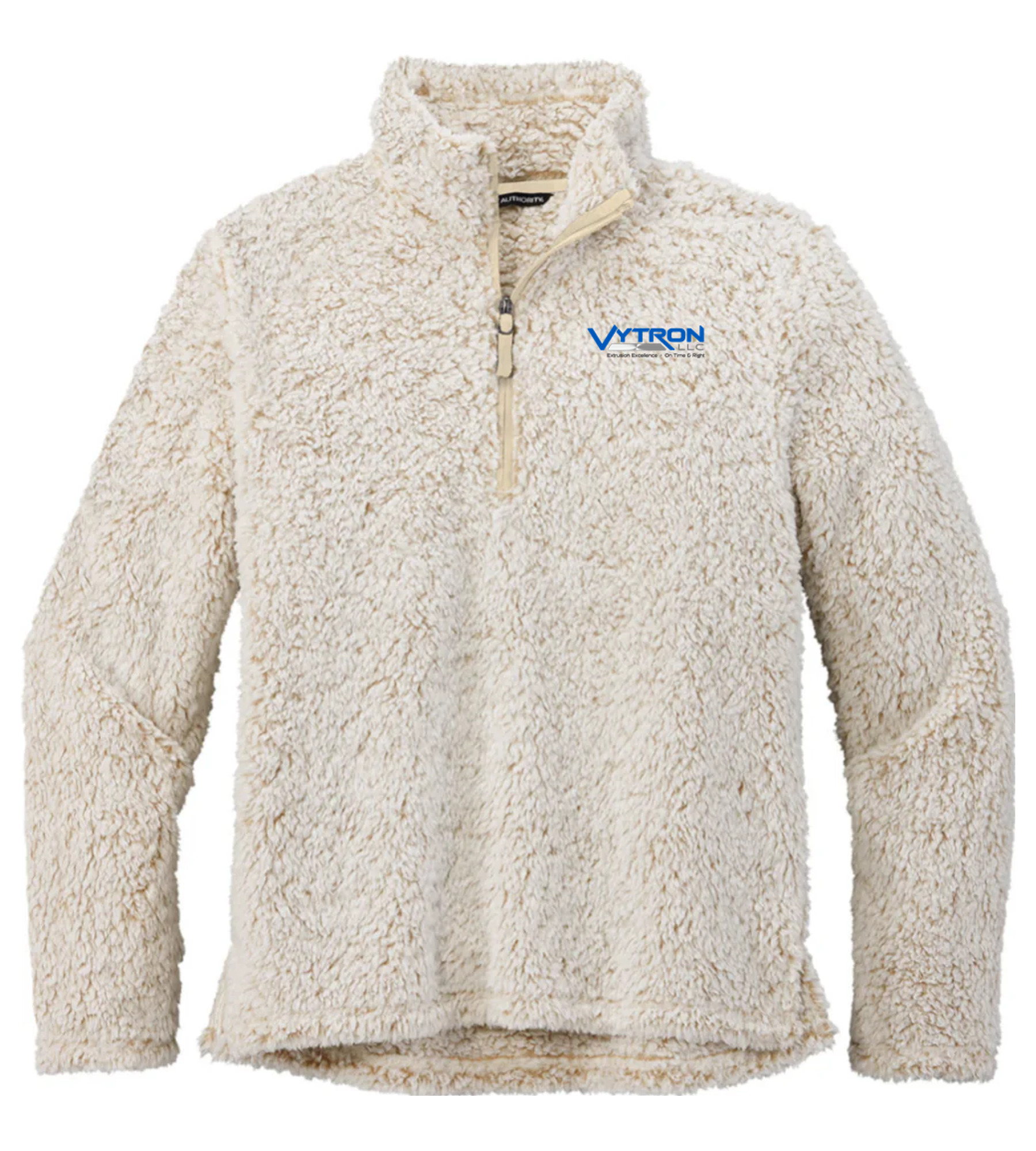 Port Authority Cozy 1/4-Zip Fleece Oatmeal Heather with Vytron